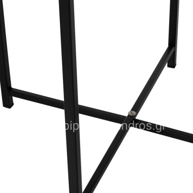 Table Foldable Metallic Black 45cm HM5287.01
