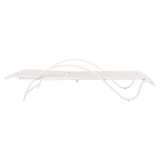 Sunbed WAKANA Aluminum White with textline white HM5133.02 194x54-66x30 cm.
