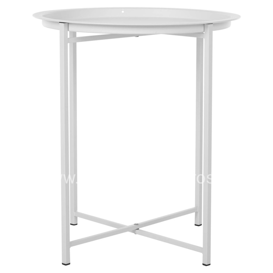 Table Foldable Metallic Grey '46cm HM5287.02