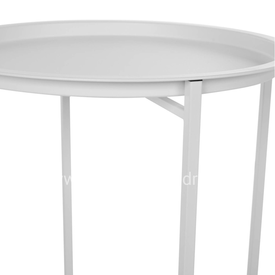 Table Foldable Metallic Grey '46cm HM5287.02