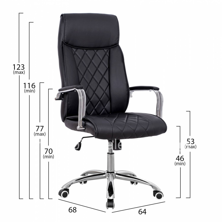Manager's office chair HM1104.01 Black color 64x68x(116-123)cm