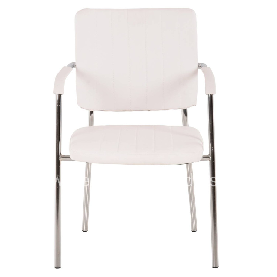 ΚΑΡΕΚΛΑ QUESTA ΜΕ ΜΠΡΑΤΣΑ HM1070.02 ΛΕΥΚΗ 56,5x59x85 cm