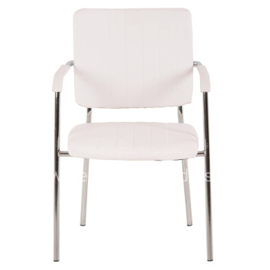 ΚΑΡΕΚΛΑ QUESTA ΜΕ ΜΠΡΑΤΣΑ HM1070.02 ΛΕΥΚΗ 56,5x59x85 cm