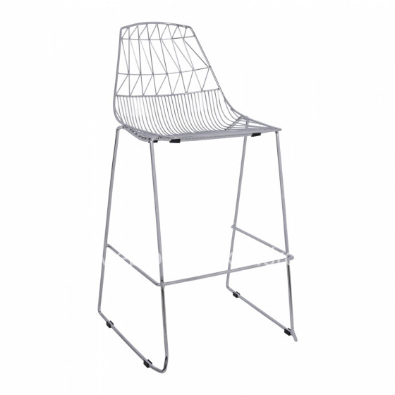 Bar Stool Metallic HM5465.100 Lux Chromed color 57x56,5x107cm