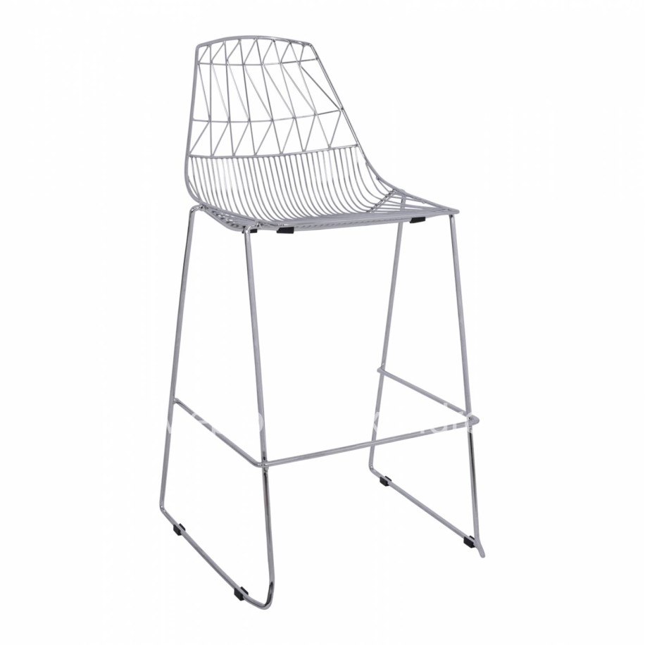 Bar Stool Metallic HM5465.100 Lux Chromed color 57x56,5x107cm