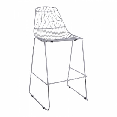 Bar Stool Metallic HM5465.100 Lux Chromed color 57x56,5x107cm