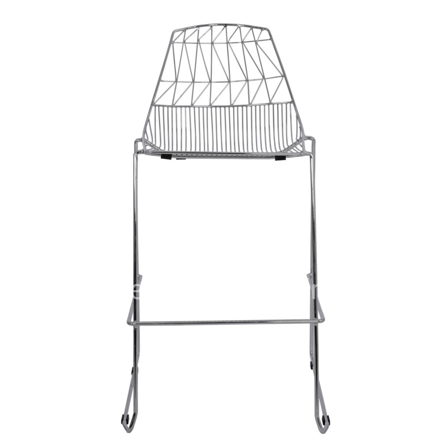 Bar Stool Metallic HM5465.100 Lux Chromed color 57x56,5x107cm