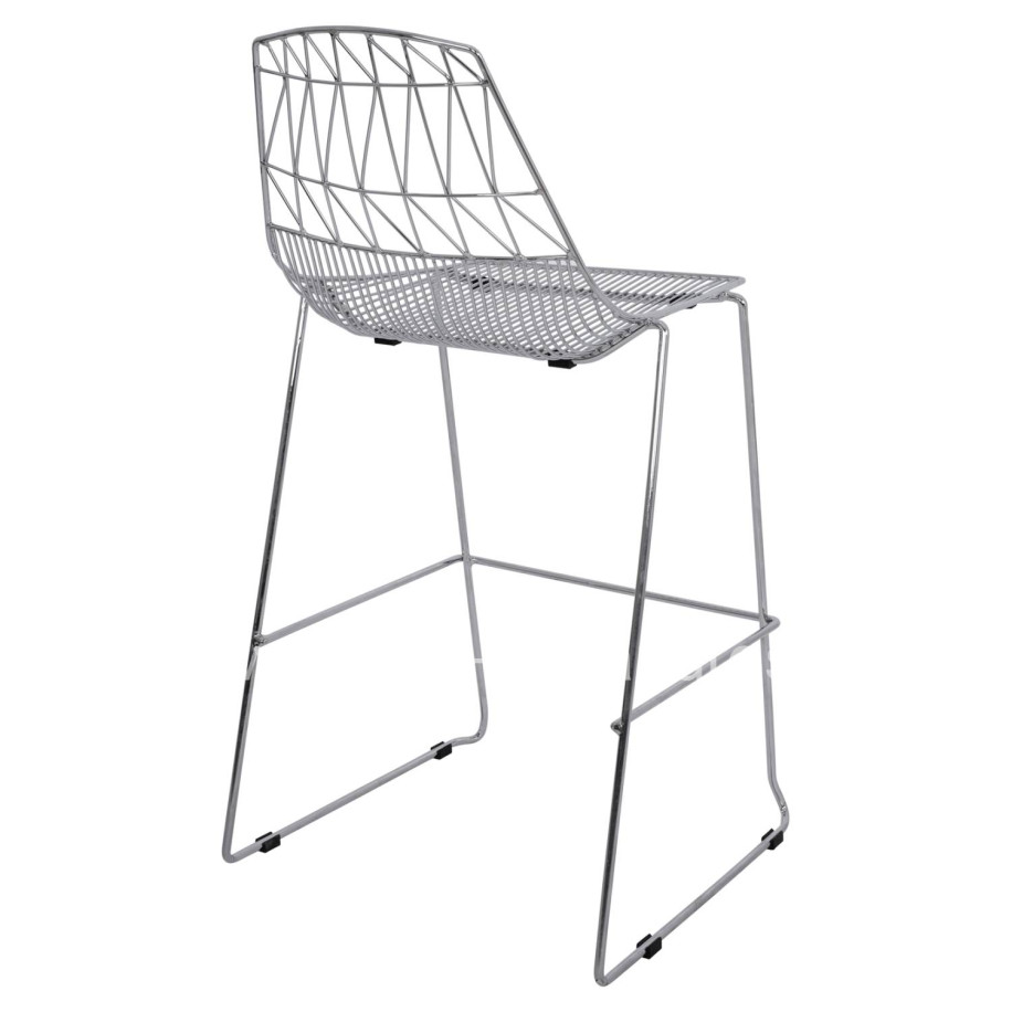 Bar Stool Metallic HM5465.100 Lux Chromed color 57x56,5x107cm