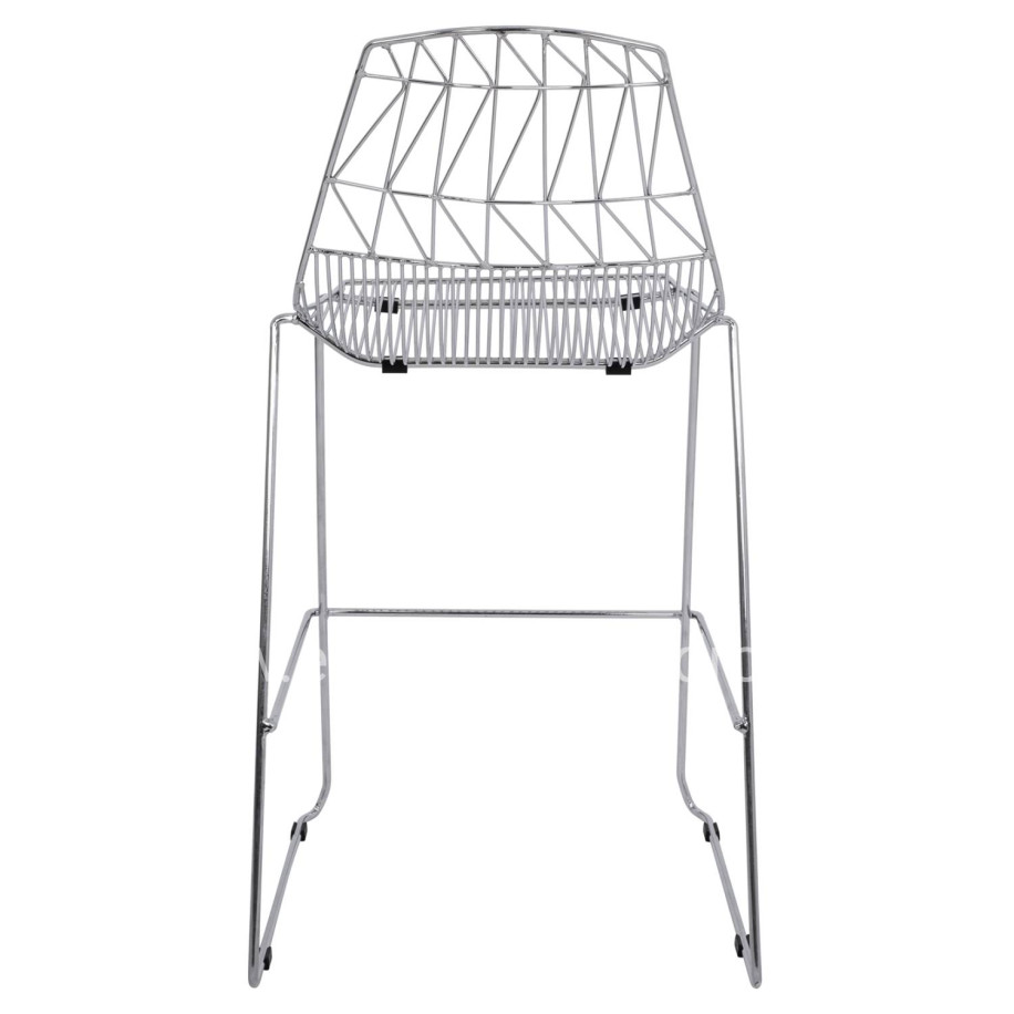 Bar Stool Metallic HM5465.100 Lux Chromed color 57x56,5x107cm