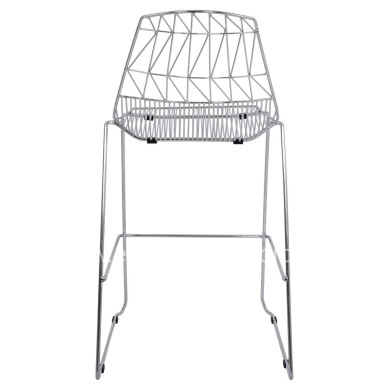 Bar Stool Metallic HM5465.100 Lux Chromed color 57x56,5x107cm