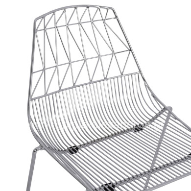 Bar Stool Metallic HM5465.100 Lux Chromed color 57x56,5x107cm