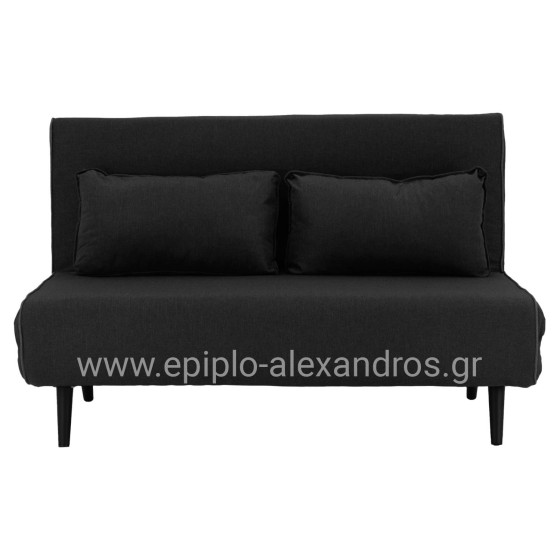SOFABED FOR 2 PEOPLE ASMA HM3077.03 FABRIC IN DARK GREY 140x80x77Hcm.