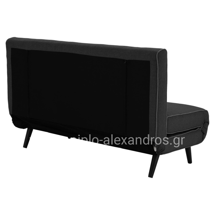 SOFABED FOR 2 PEOPLE ASMA HM3077.03 FABRIC IN DARK GREY 140x80x77Hcm.
