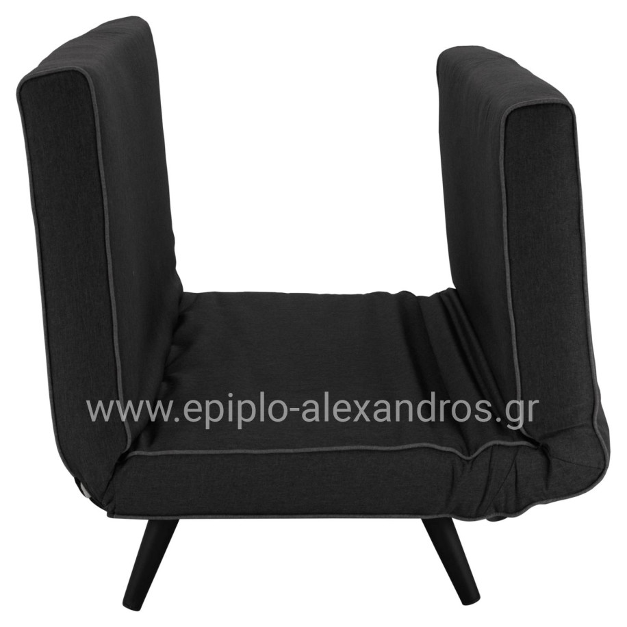 SOFABED FOR 2 PEOPLE ASMA HM3077.03 FABRIC IN DARK GREY 140x80x77Hcm.