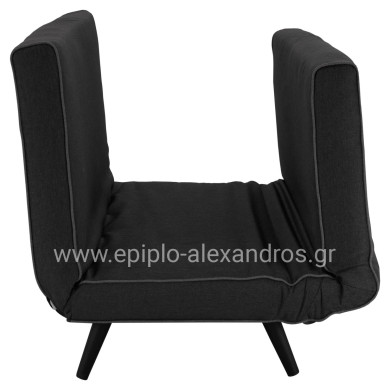 SOFABED FOR 2 PEOPLE ASMA HM3077.03 FABRIC IN DARK GREY 140x80x77Hcm.
