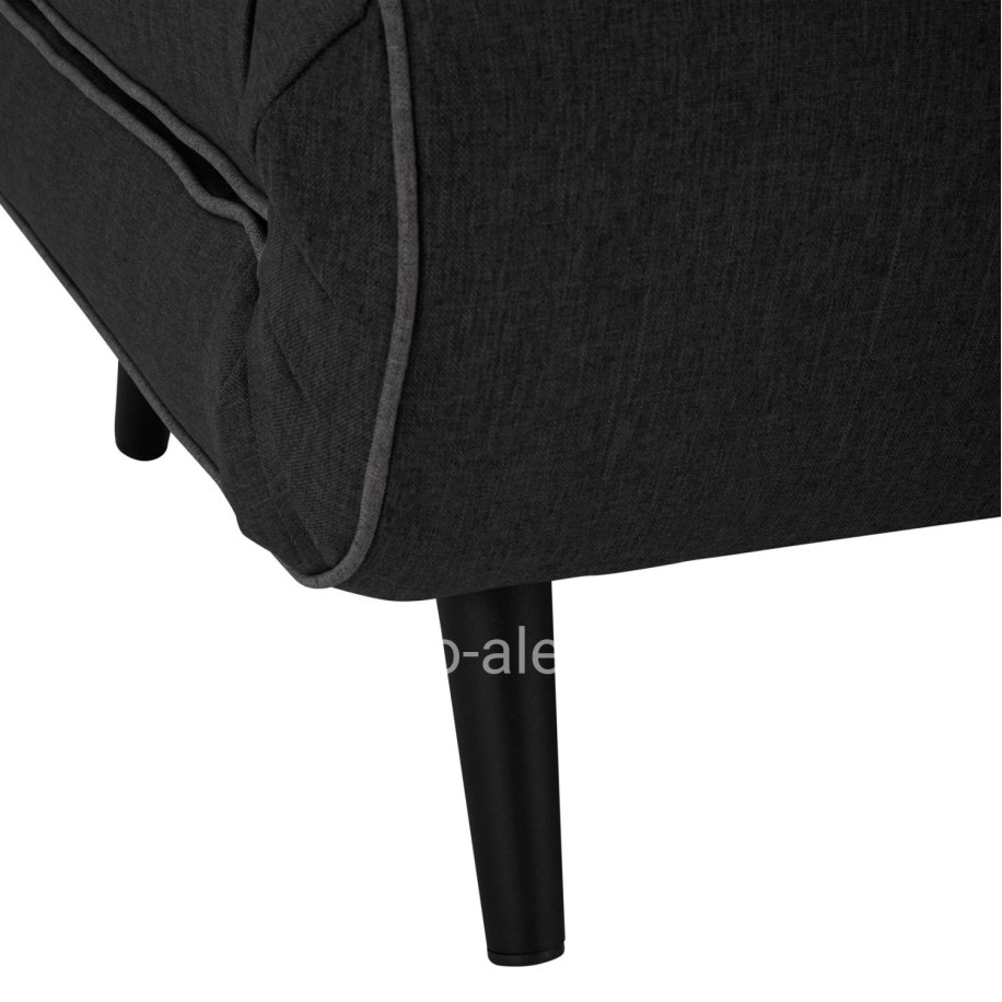 SOFABED FOR 2 PEOPLE ASMA HM3077.03 FABRIC IN DARK GREY 140x80x77Hcm.
