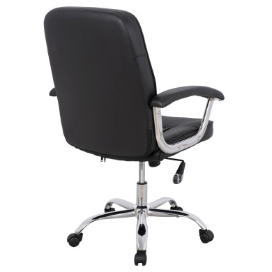 Office chair HM1113 with black PU and chromed base 62x62x104 cm.