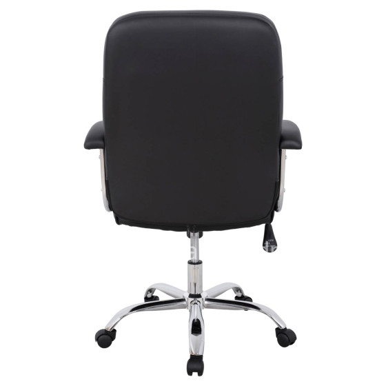 Office chair HM1113 with black PU and chromed base 62x62x104 cm.