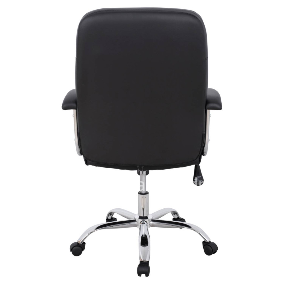 Office chair HM1113 with black PU and chromed base 62x62x104 cm.