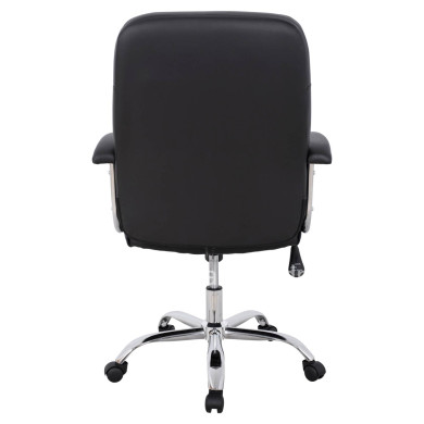 Office chair HM1113 with black PU and chromed base 62x62x104 cm.