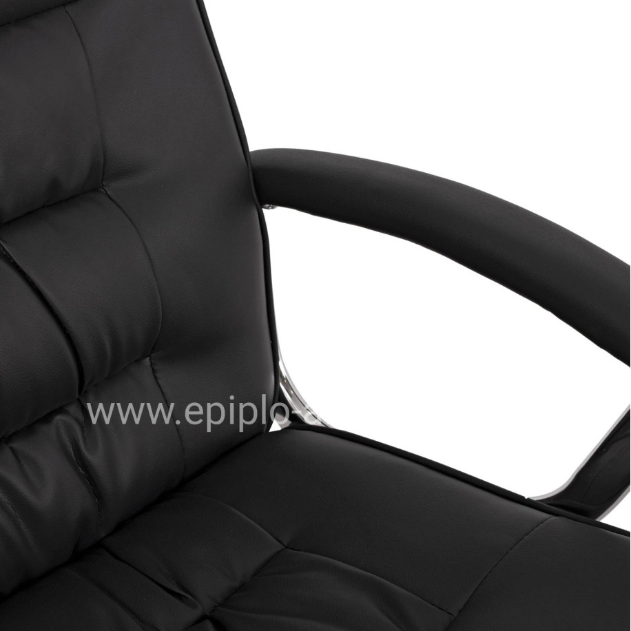 Office chair HM1113 with black PU and chromed base 62x62x104 cm.