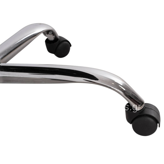 Office chair HM1113 with black PU and chromed base 62x62x104 cm.