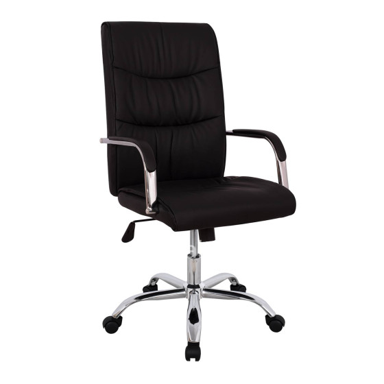 Manager's office chair HM1044.11 black with chromed base 55,5x65x111  cm.