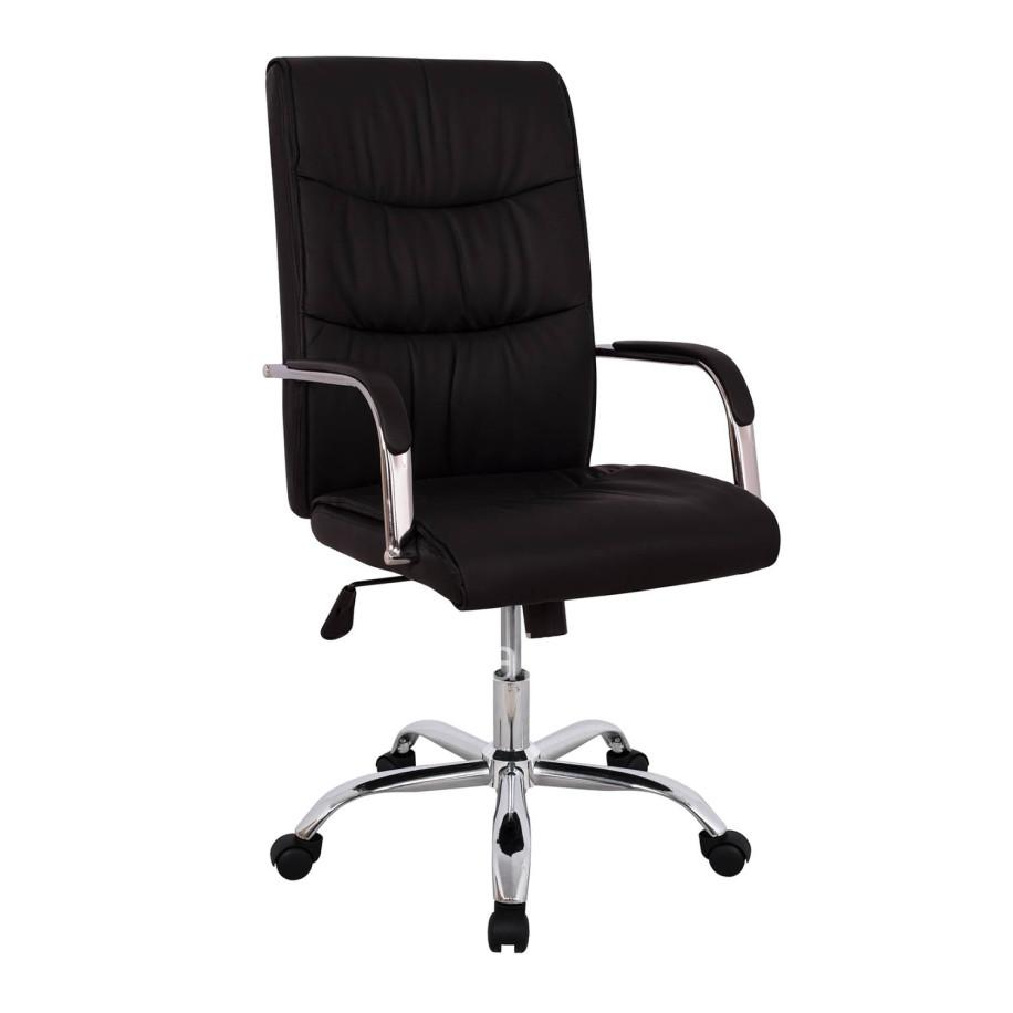 Manager's office chair HM1044.11 black with chromed base 55,5x65x111  cm.