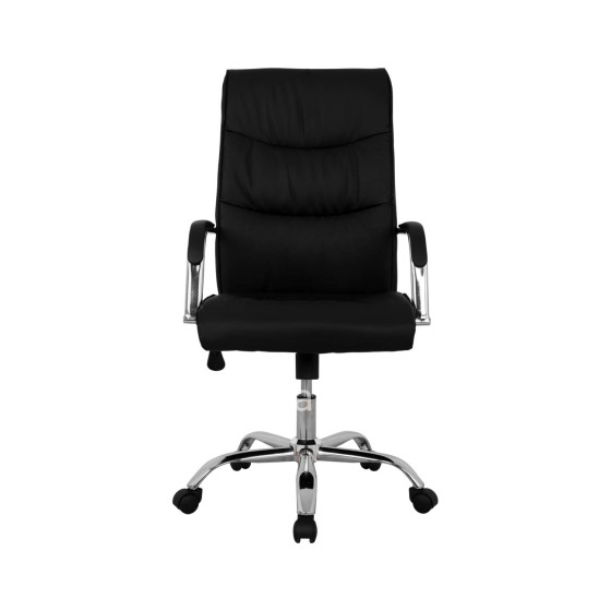 Manager's office chair HM1044.11 black with chromed base 55,5x65x111  cm.