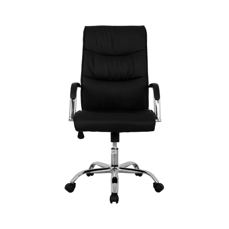 Manager's office chair HM1044.11 black with chromed base 55,5x65x111  cm.