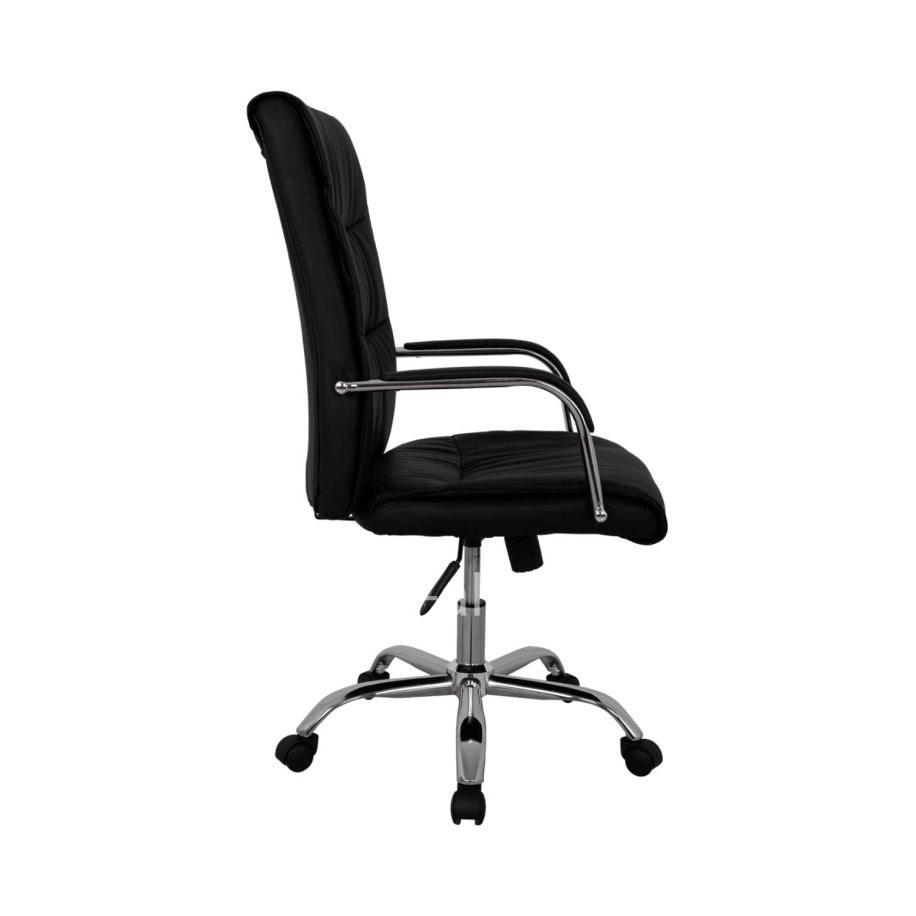 Manager's office chair HM1044.11 black with chromed base 55,5x65x111  cm.