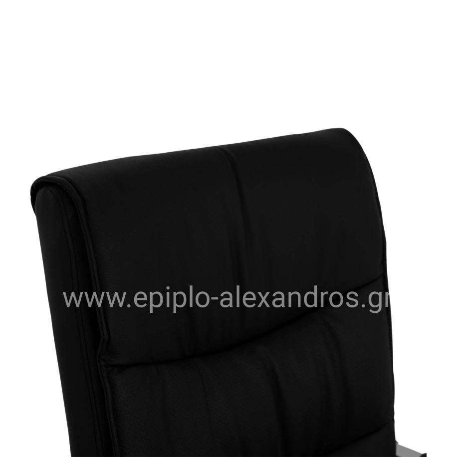 Manager's office chair HM1044.11 black with chromed base 55,5x65x111  cm.
