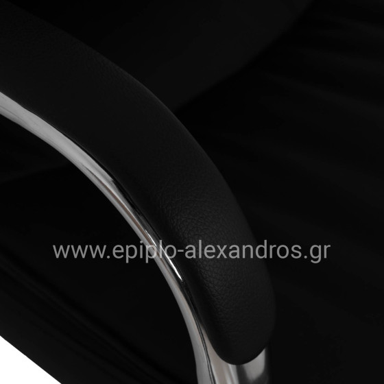 Manager's office chair HM1044.11 black with chromed base 55,5x65x111  cm.