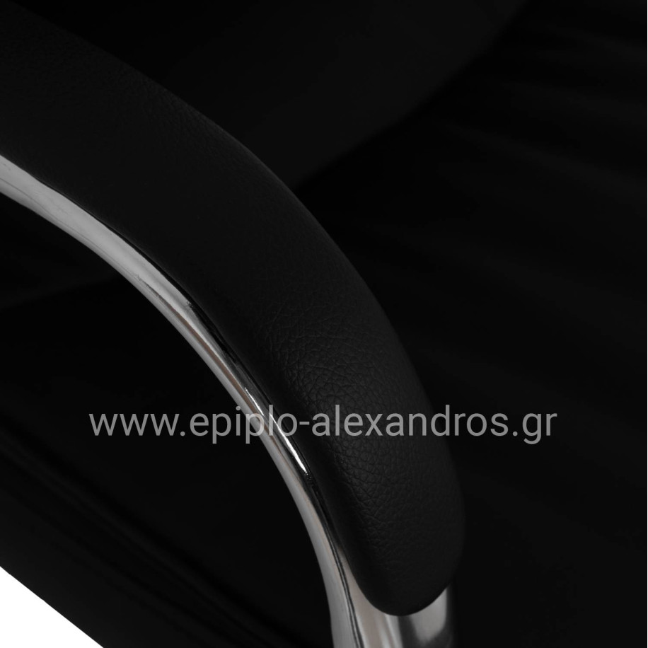 Manager's office chair HM1044.11 black with chromed base 55,5x65x111  cm.