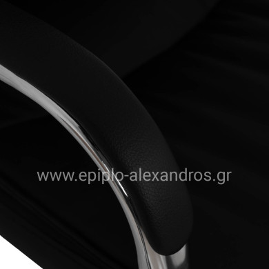 Manager's office chair HM1044.11 black with chromed base 55,5x65x111  cm.