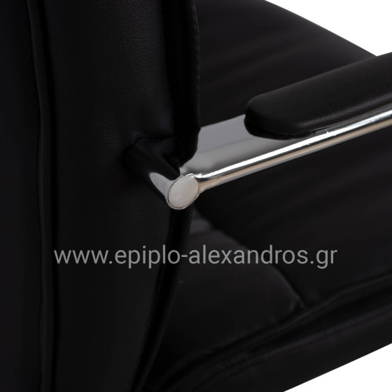 Manager's office chair HM1044.11 black with chromed base 55,5x65x111  cm.