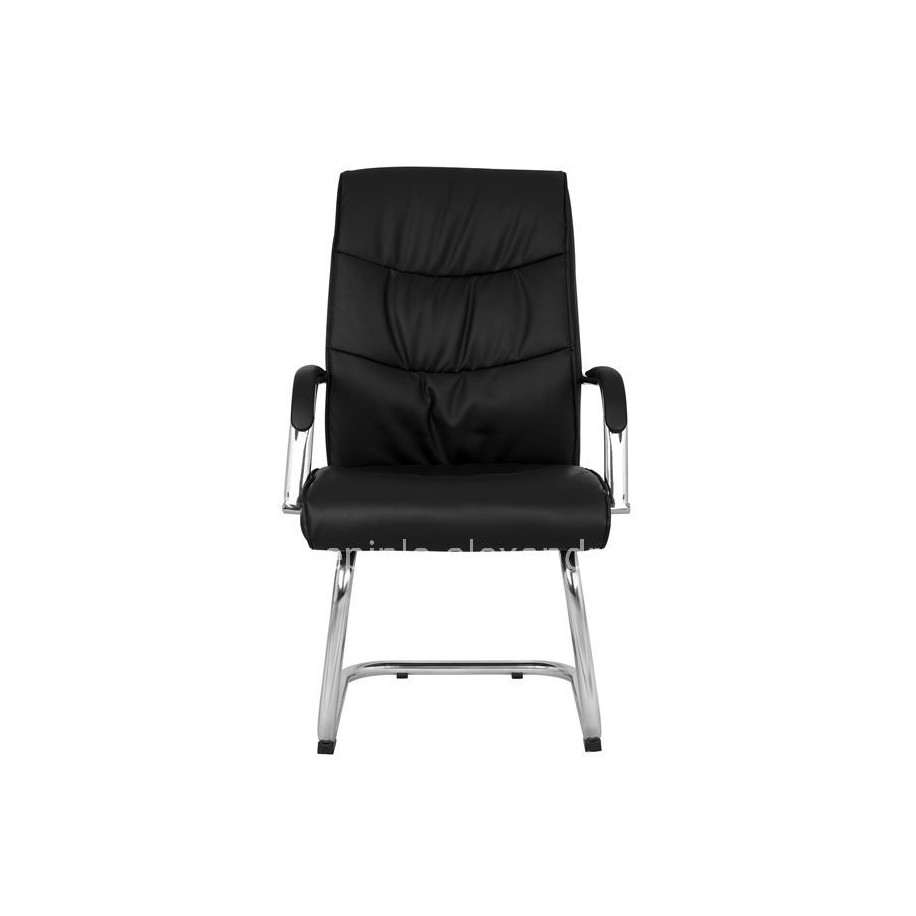 Conference chair JACOB HM1045.11 Black PU with chromed base 57x66,5x102 cm