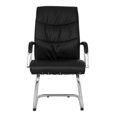 Conference chair JACOB HM1045.11 Black PU with chromed base 57x66,5x102 cm