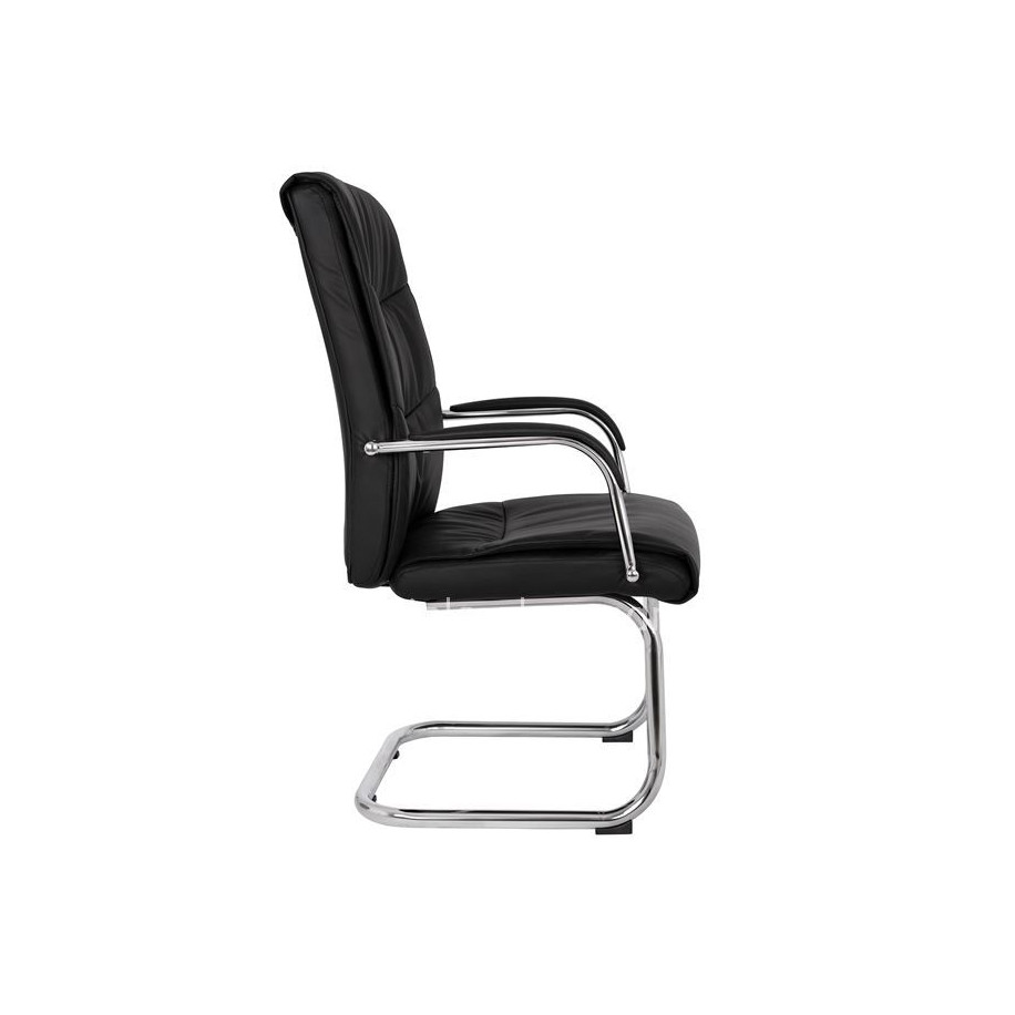 Conference chair JACOB HM1045.11 Black PU with chromed base 57x66,5x102 cm