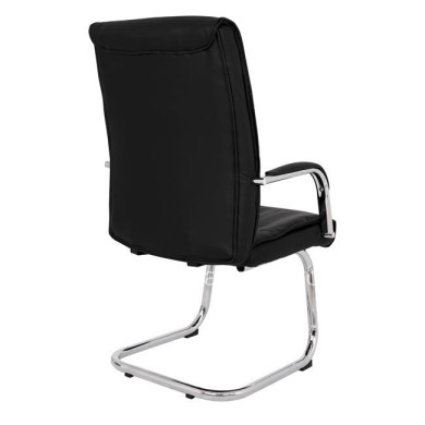 Conference chair JACOB HM1045.11 Black PU with chromed base 57x66,5x102 cm