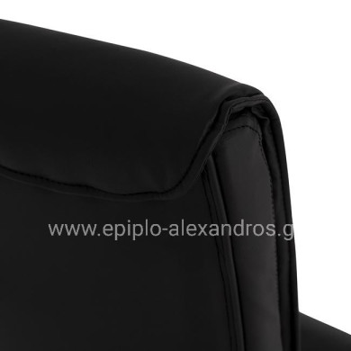 Conference chair JACOB HM1045.11 Black PU with chromed base 57x66,5x102 cm