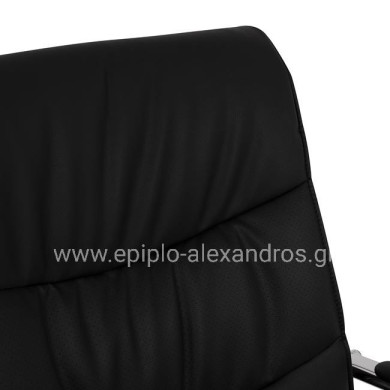 Conference chair JACOB HM1045.11 Black PU with chromed base 57x66,5x102 cm