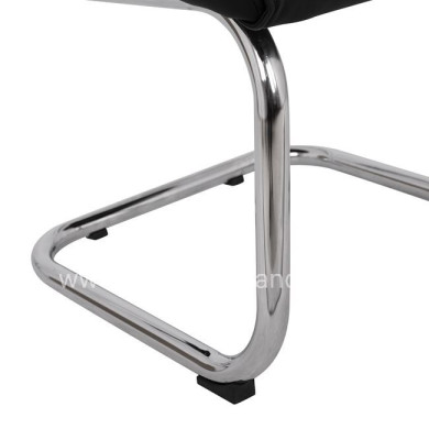 Conference chair JACOB HM1045.11 Black PU with chromed base 57x66,5x102 cm