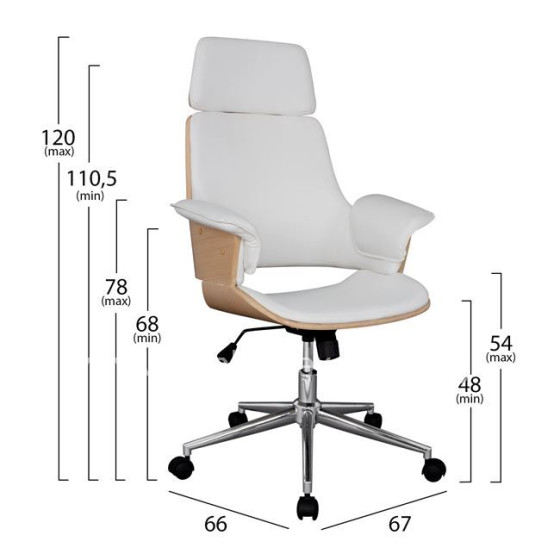 Manager's Office chair Superior Pro HM1110.02 Sonama-White 67x66x120 cm