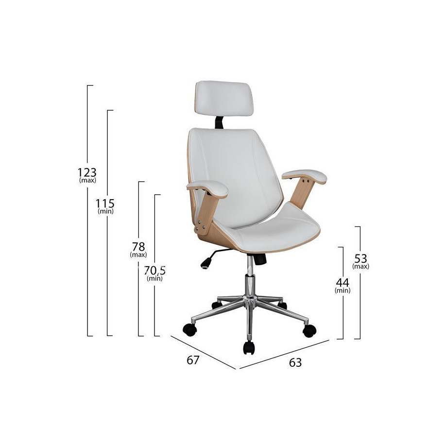 ΚΑΡΕΚΛΑ ΓΡΑΦΕΙΟΥ ΔΙΕΥΘΥΝΤΙΚΗ SUPERIOR PRO HM1109.02 SONAMA-ΑΣΠΡO PU 63x67x123Yεκ.