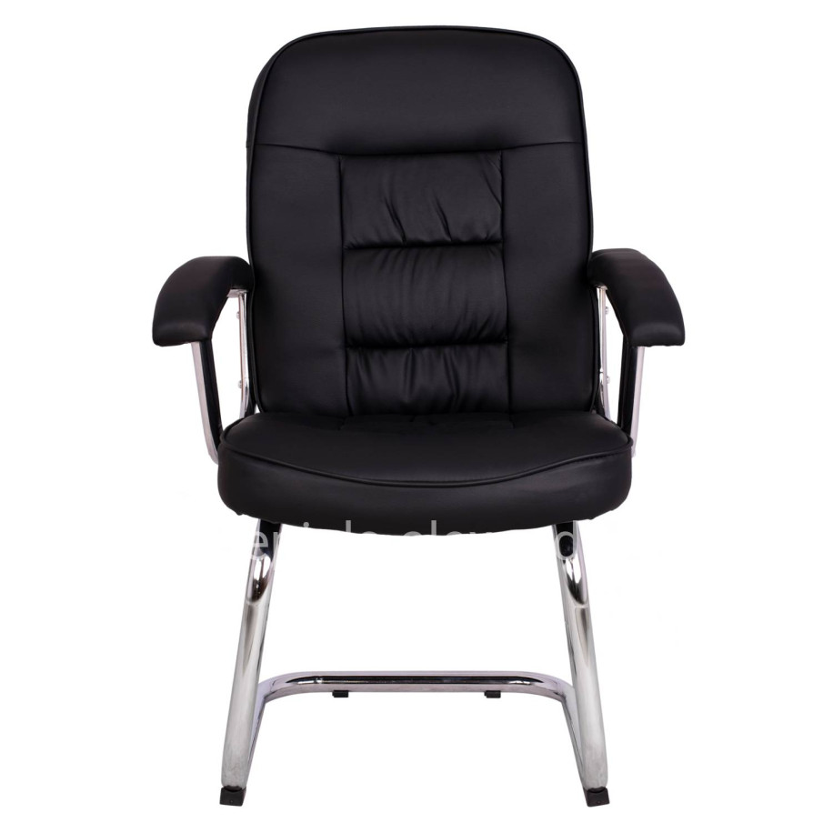 Conference chair HM1114 Black PU with chromed base 61.5x62x98 cm.