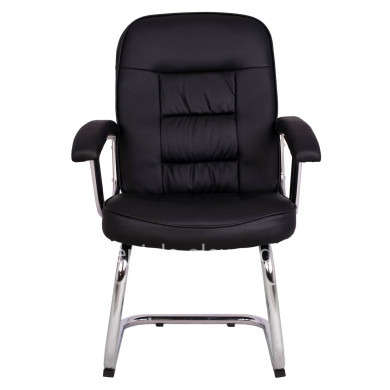 Conference chair HM1114 Black PU with chromed base 61.5x62x98 cm.