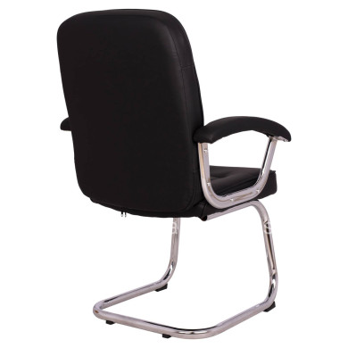 Conference chair HM1114 Black PU with chromed base 61.5x62x98 cm.