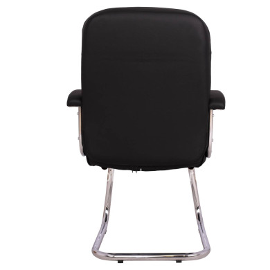 Conference chair HM1114 Black PU with chromed base 61.5x62x98 cm.