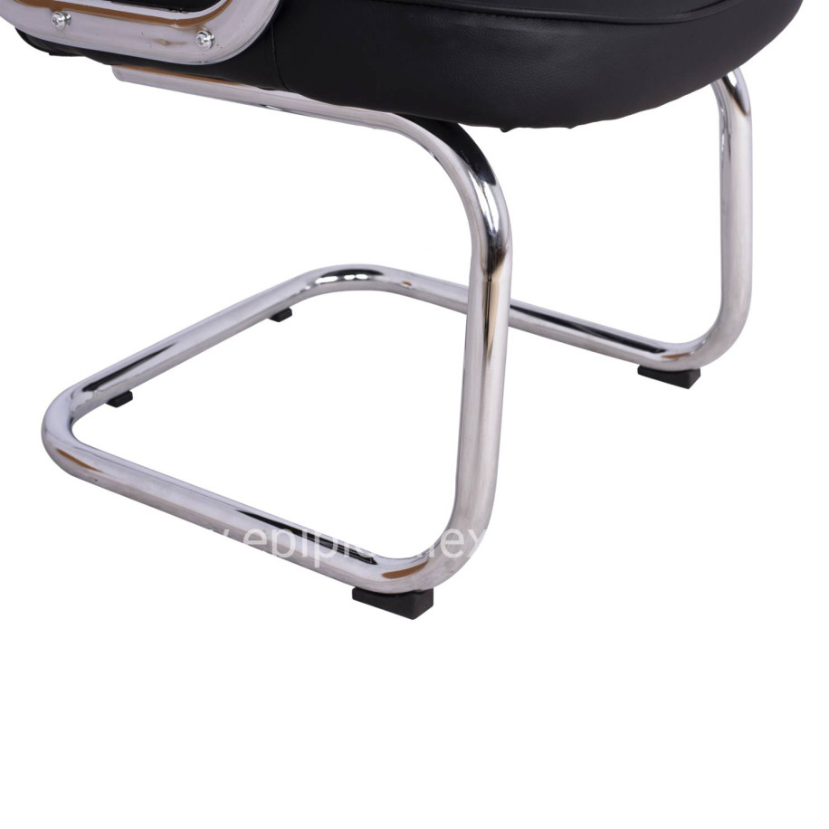 Conference chair HM1114 Black PU with chromed base 61.5x62x98 cm.